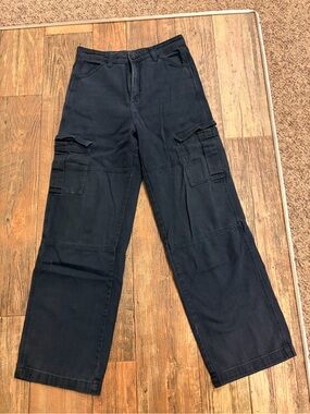 H&M Black Cargo Pants with Utility Pockets